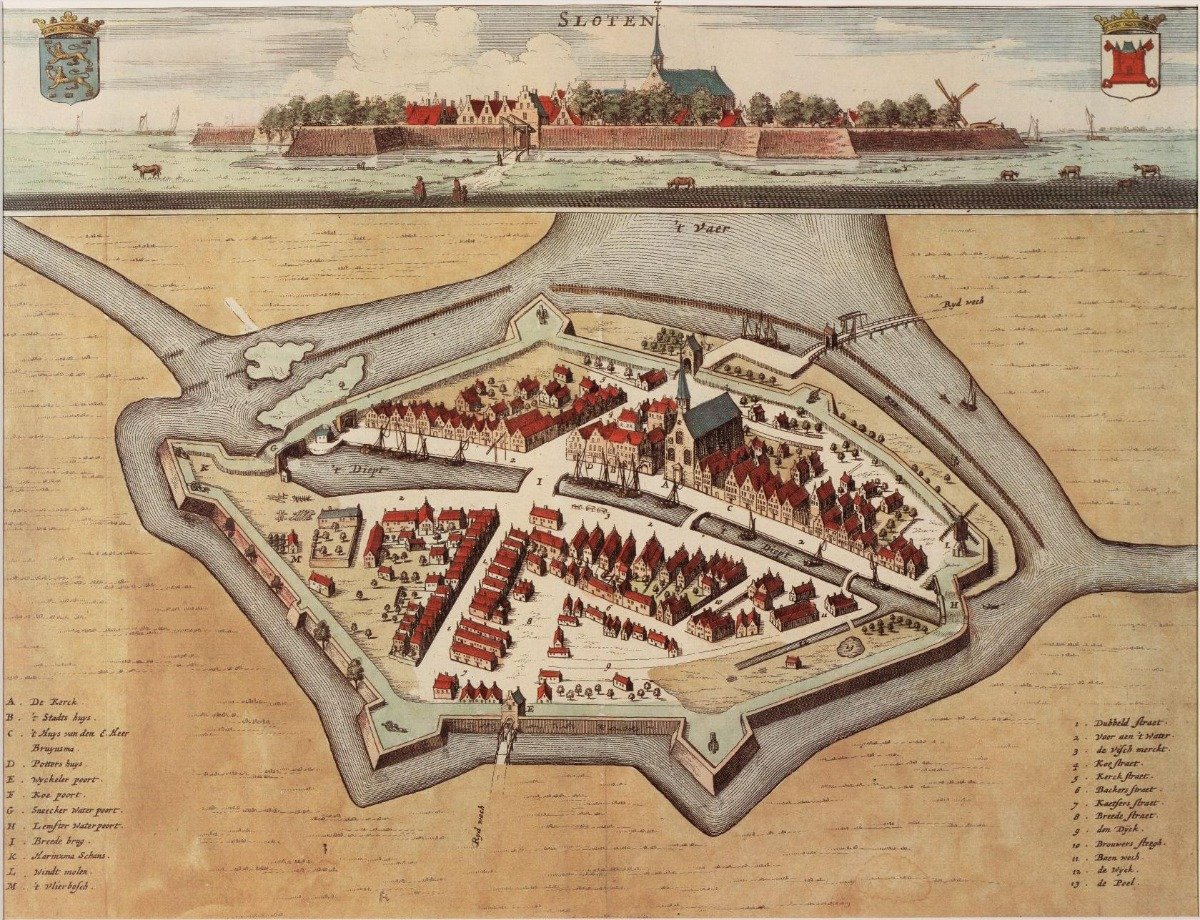 Sloten Kaart Schotanus 1664