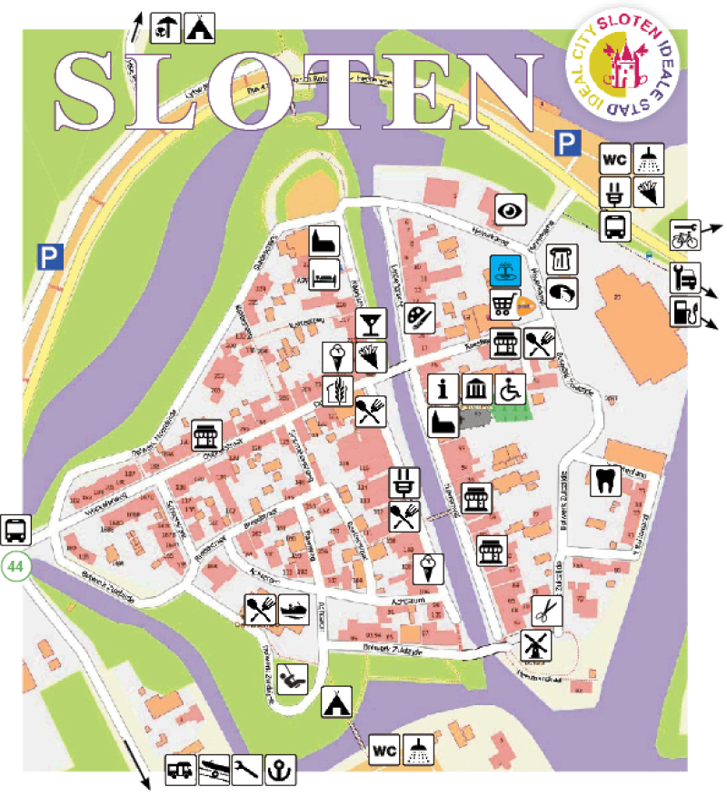 Plattegrond van Sloten